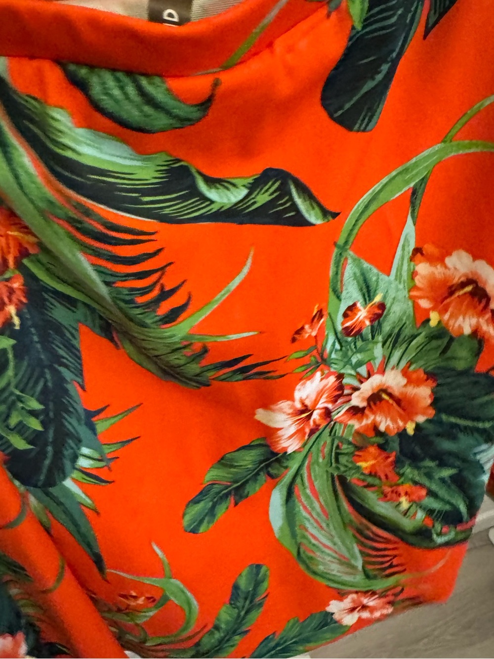 Torrid Orange Tropical Floral Bikini Skirt Set - Picture 12 of 15
